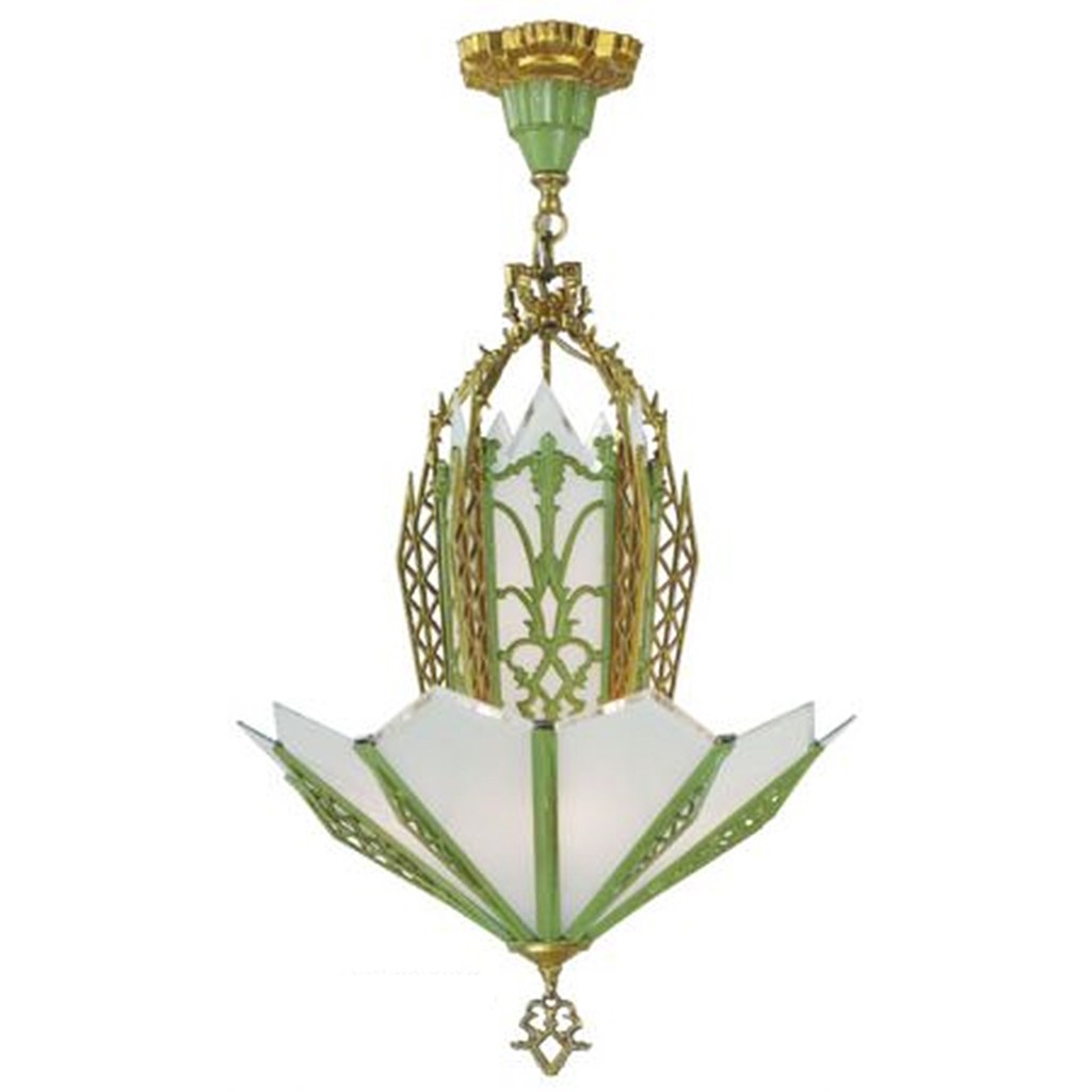 Beveled glass chandelier 18