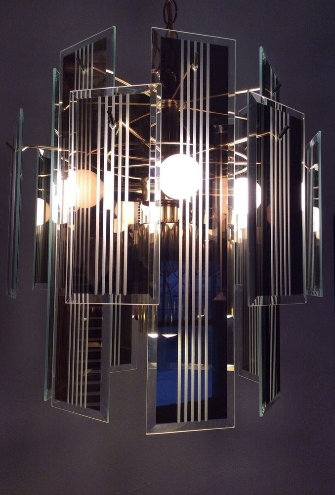Beveled glass chandelier 37