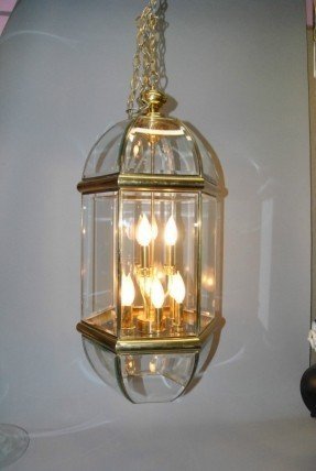 Beveled glass chandelier 43