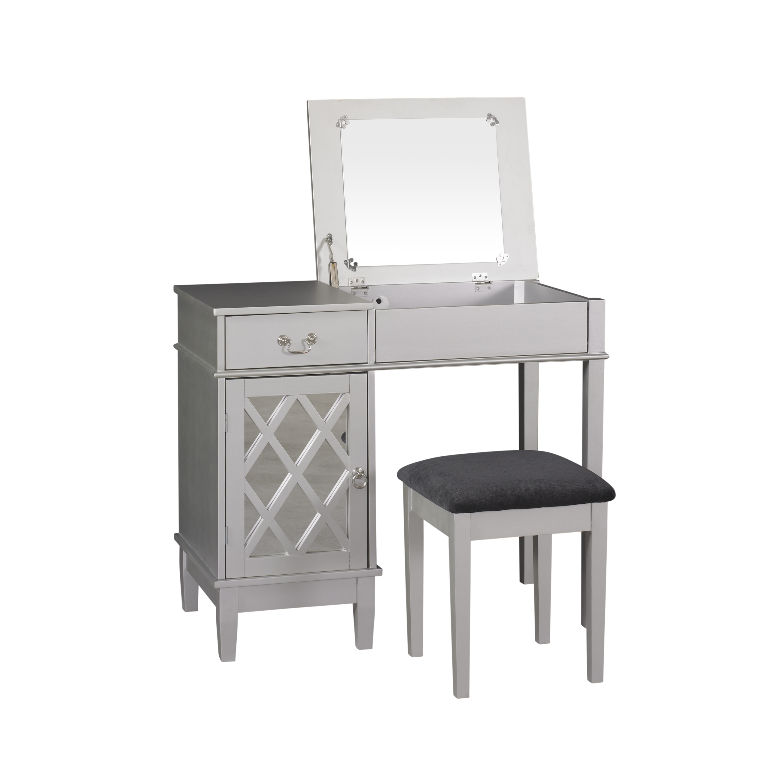 Lattice Vanity Set with Mirror