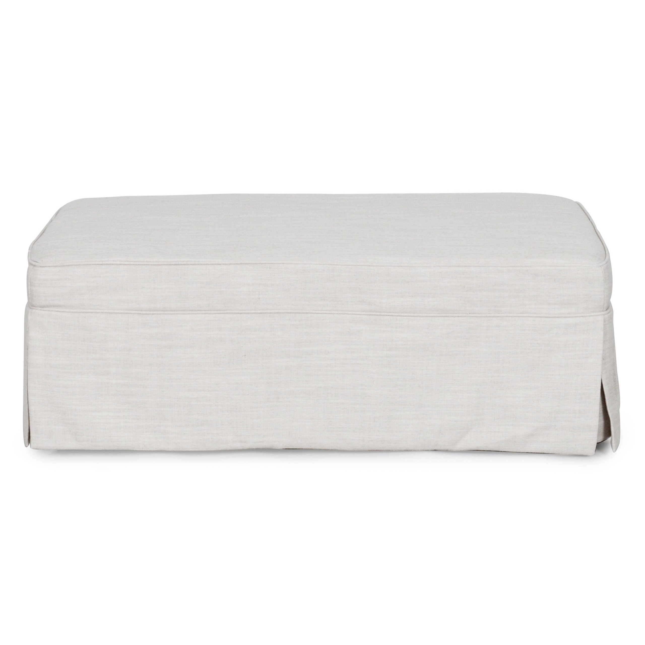 Slipcovered Sleeper Ottoman