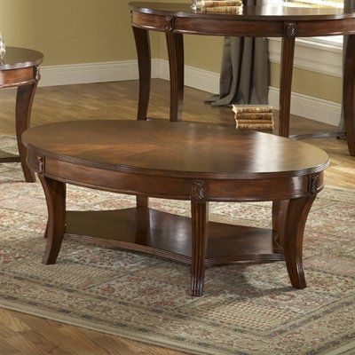 Wellington Cocktail Table with Shelf in Cherry