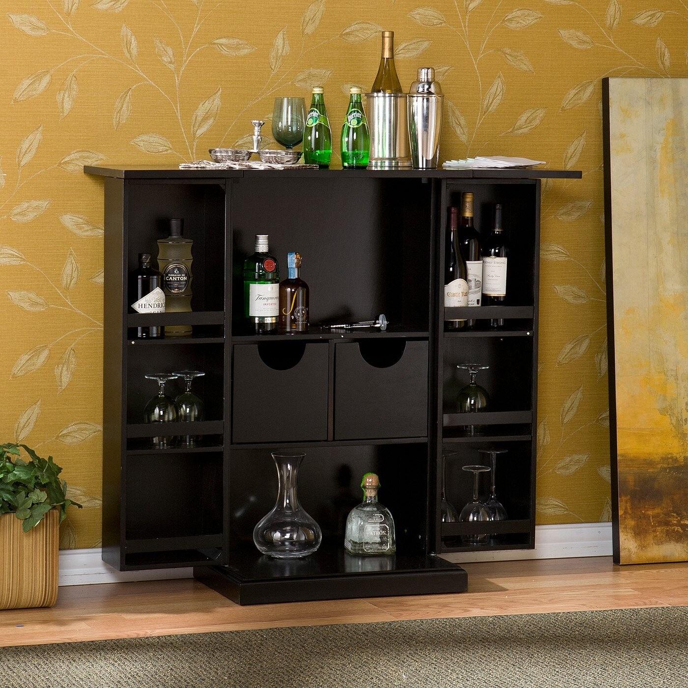Boswell Bar Cabinet with Wine Storage