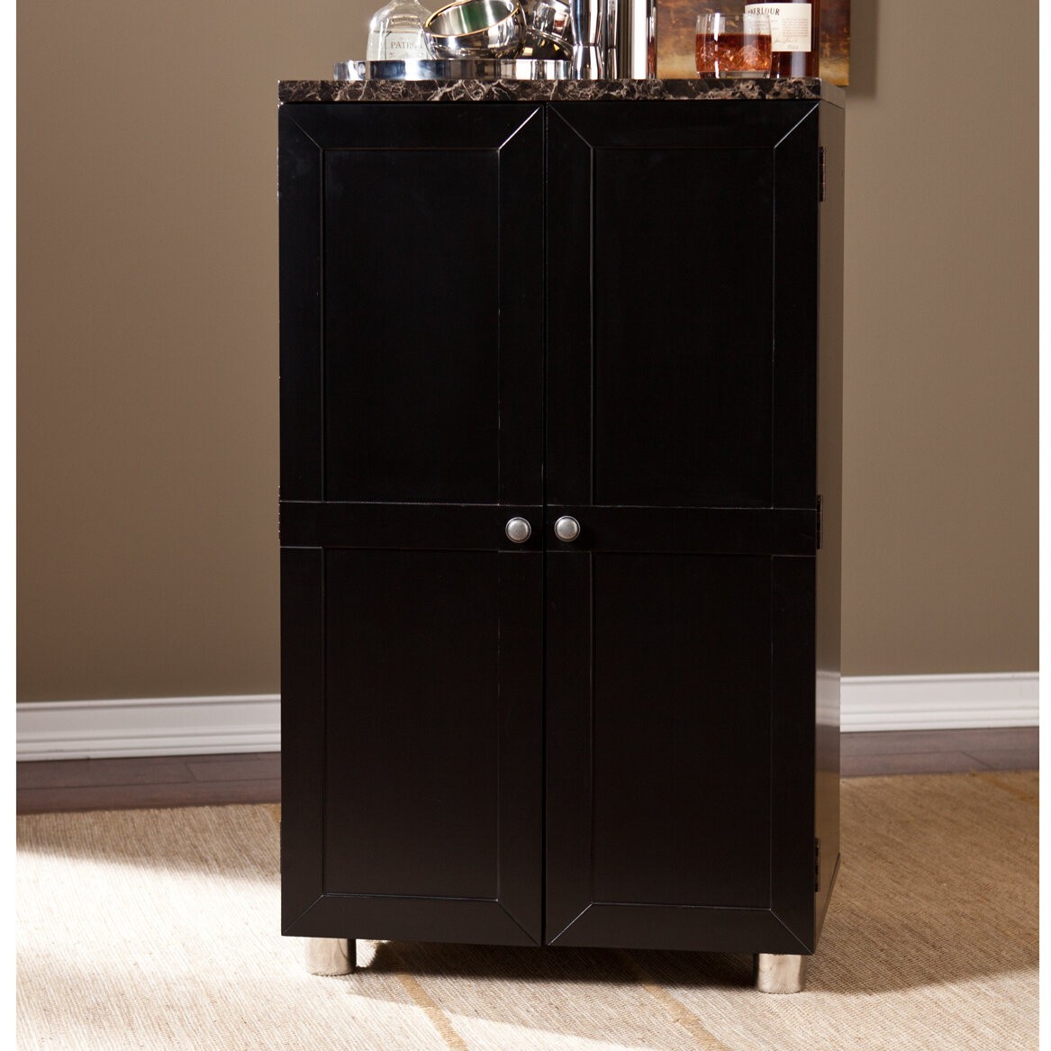 Capri Bar Cabinet with Wine Storage