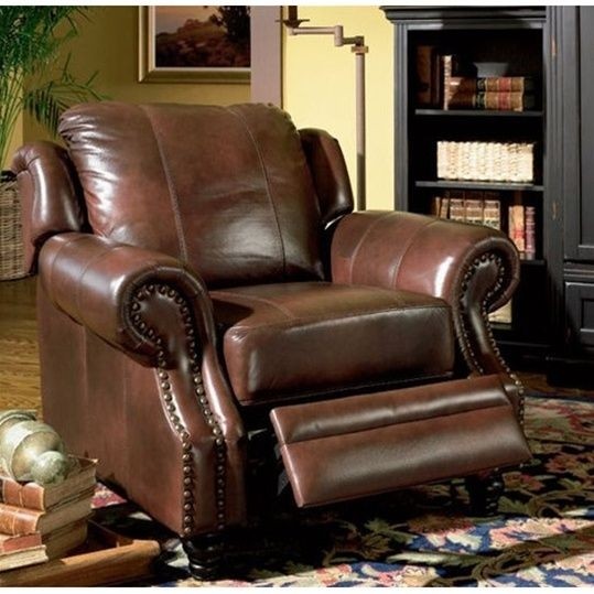 Harvard Leather Wing Recliner