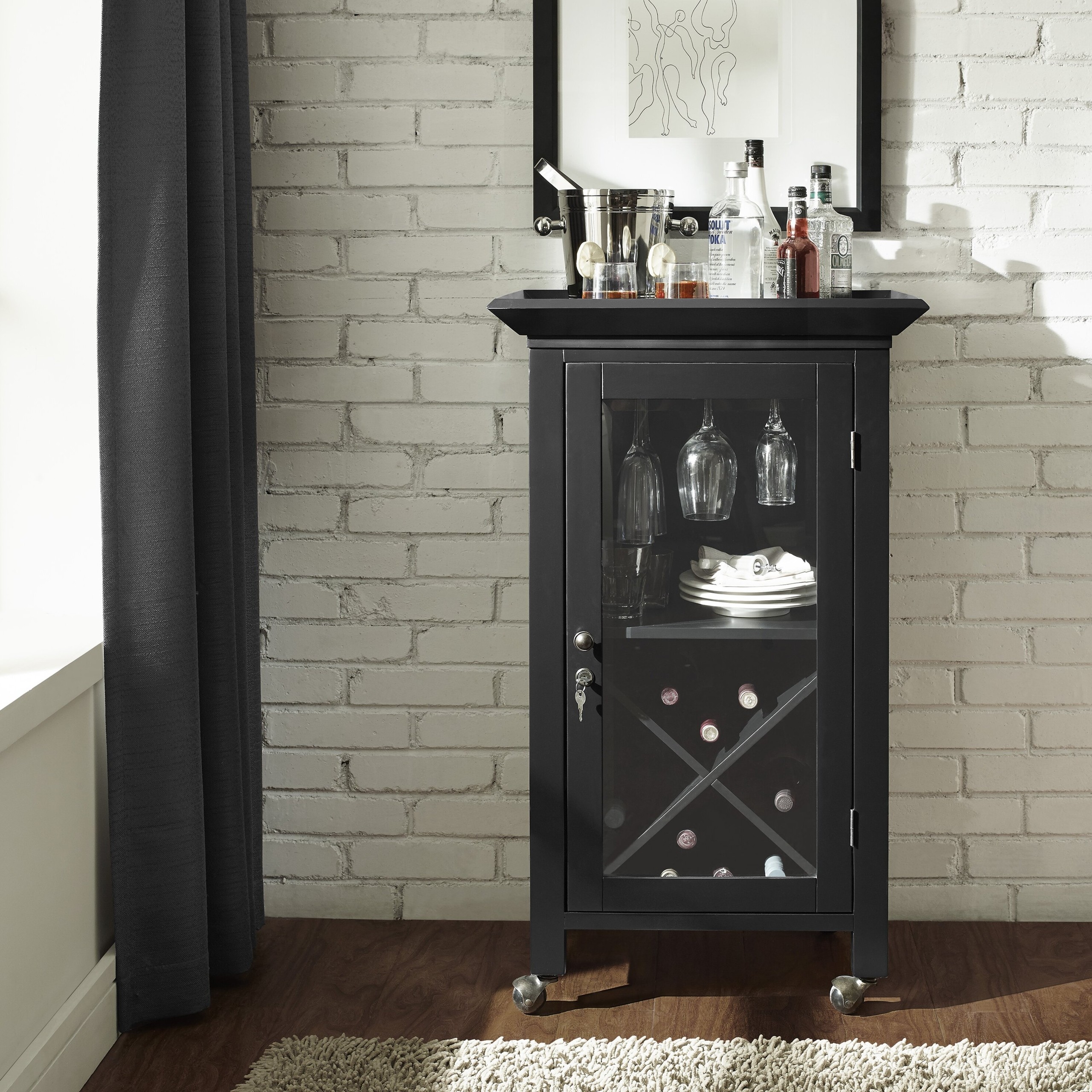 Jefferson Portable Bar Cabinet