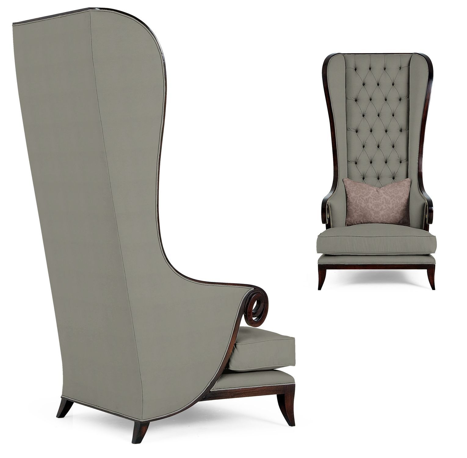 Living room decor inspiring high back wing chairs design ideas