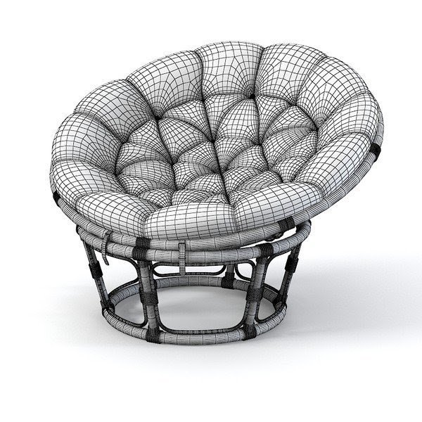3dsmax papasan rattan chair papasan rattan chair by archstyle 2
