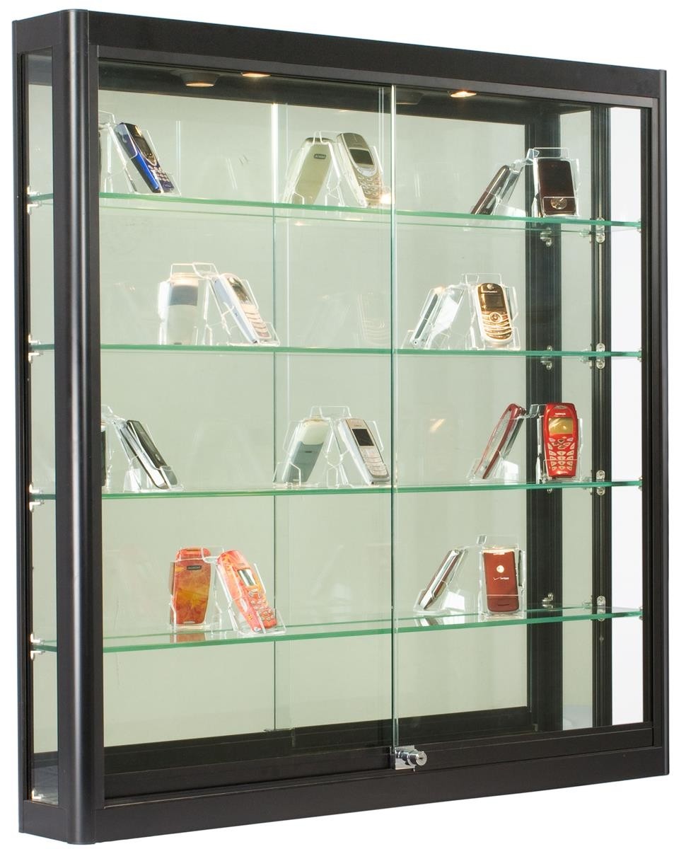 Cabinet with glass doors wall mounted tempered glass cabinet