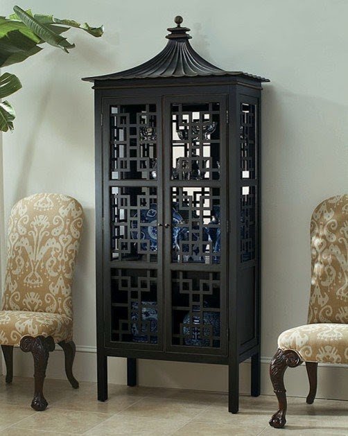 Oscar De La Renta Collection Pagoda Bar Cabinet Asian Bookcases Cabinets And Computer Armoires