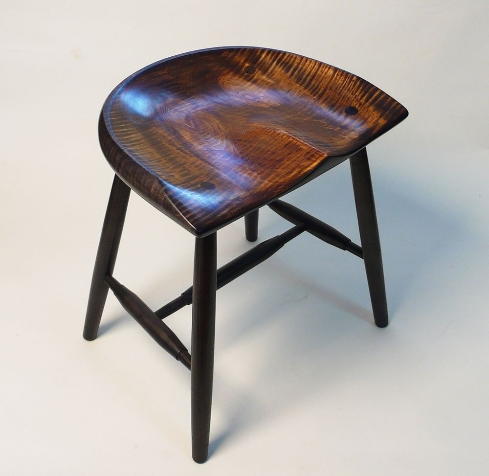 Guitar stool tiger maple dark vintage 18 1