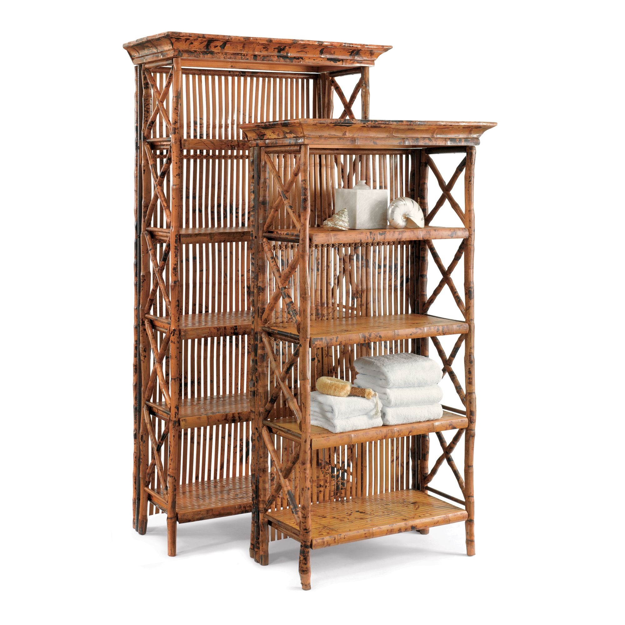 Rattan shelving