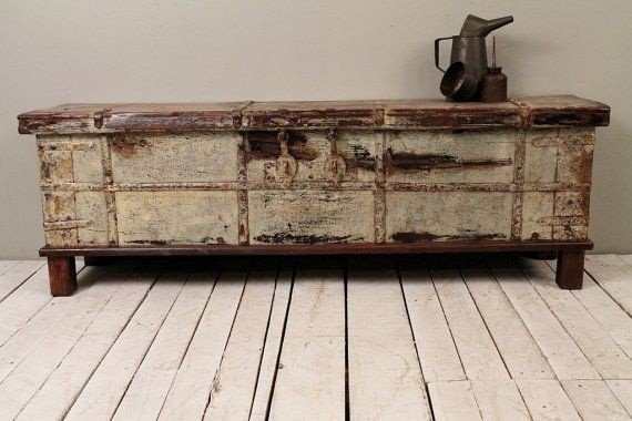 Reclaimed antique indian avocado painted by hammerandhandimports 699