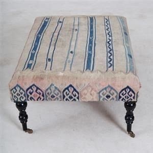 Kilim covered ottoman