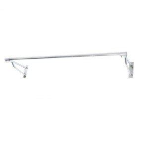 Rail wall mounted screw fix chrome garment rail hanging rack