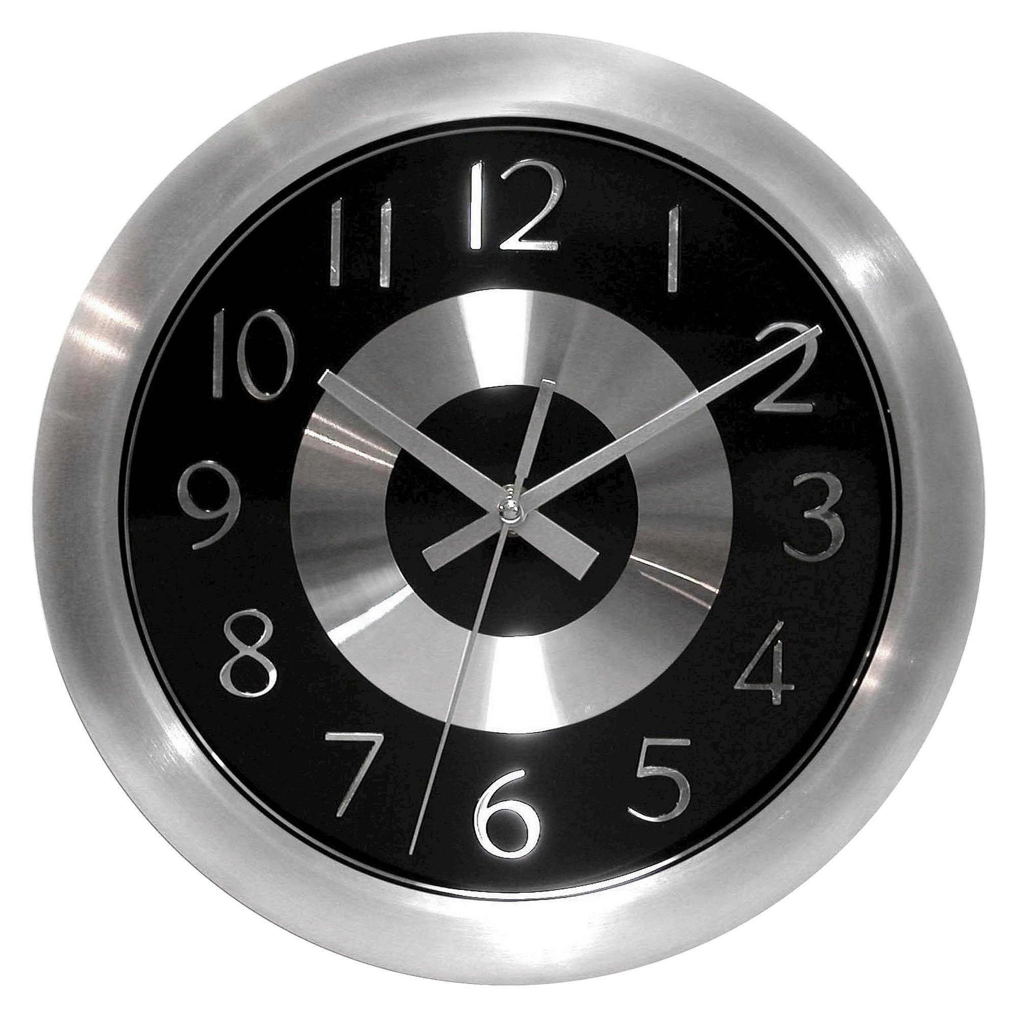 Infinity instruments mercury wall clock black silver