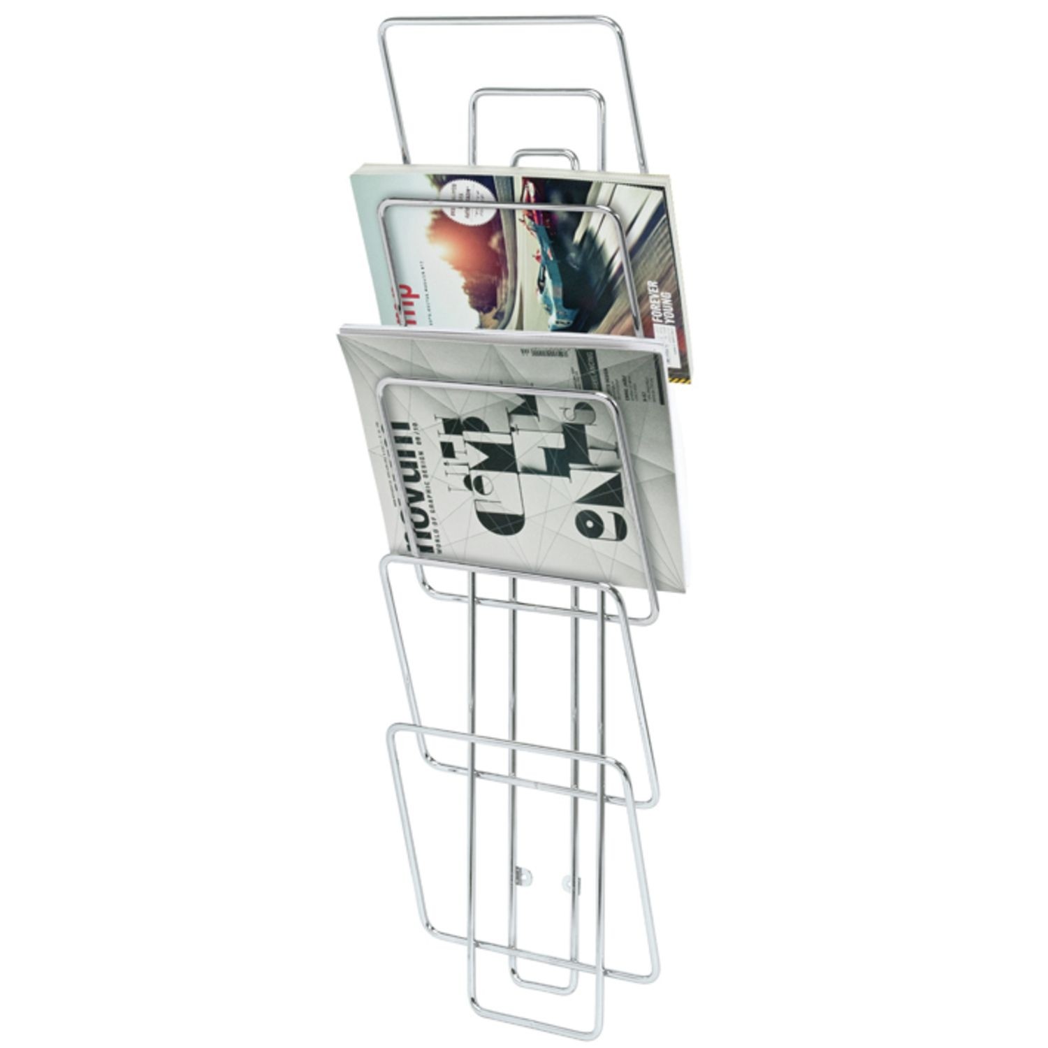 Wires wall mounted magazine rack contemporary magazine racks