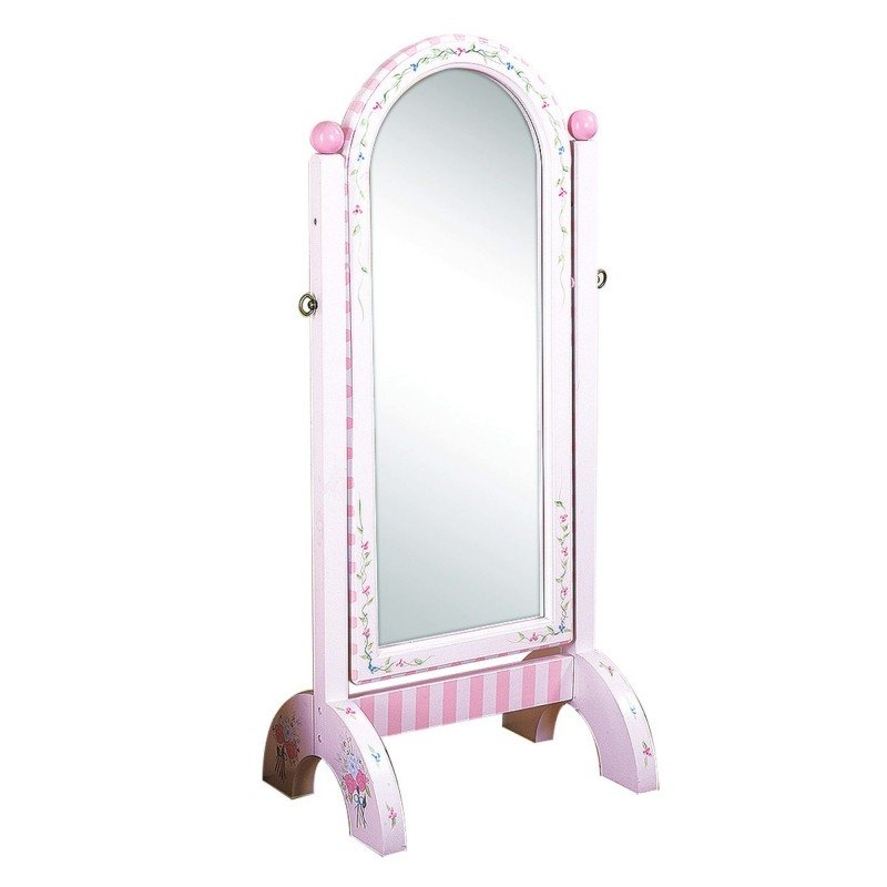 Bouquet Standing Mirror in Pink