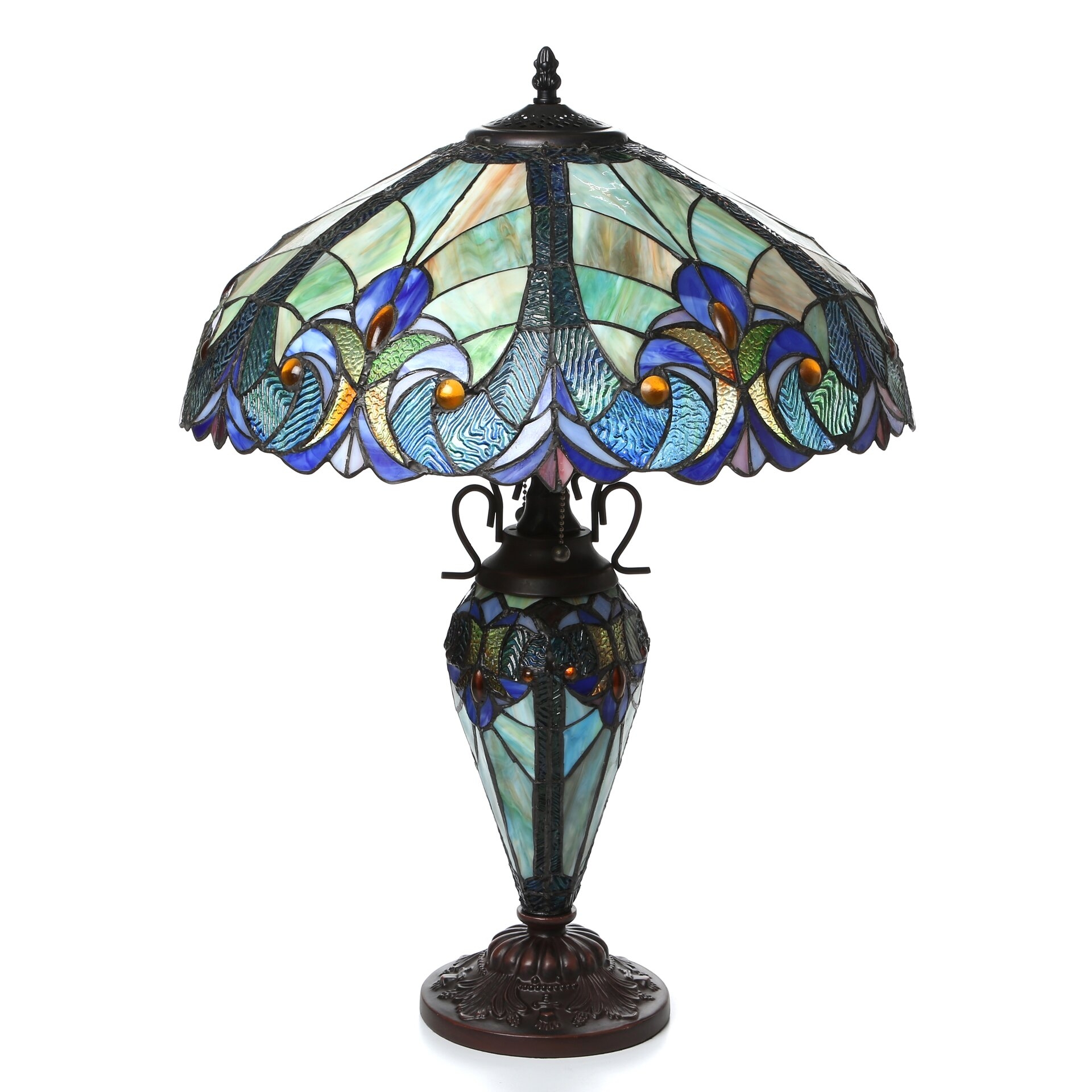 Tiffany Roosevelt Victorian 26" H Table Lamp with Bowl Shade