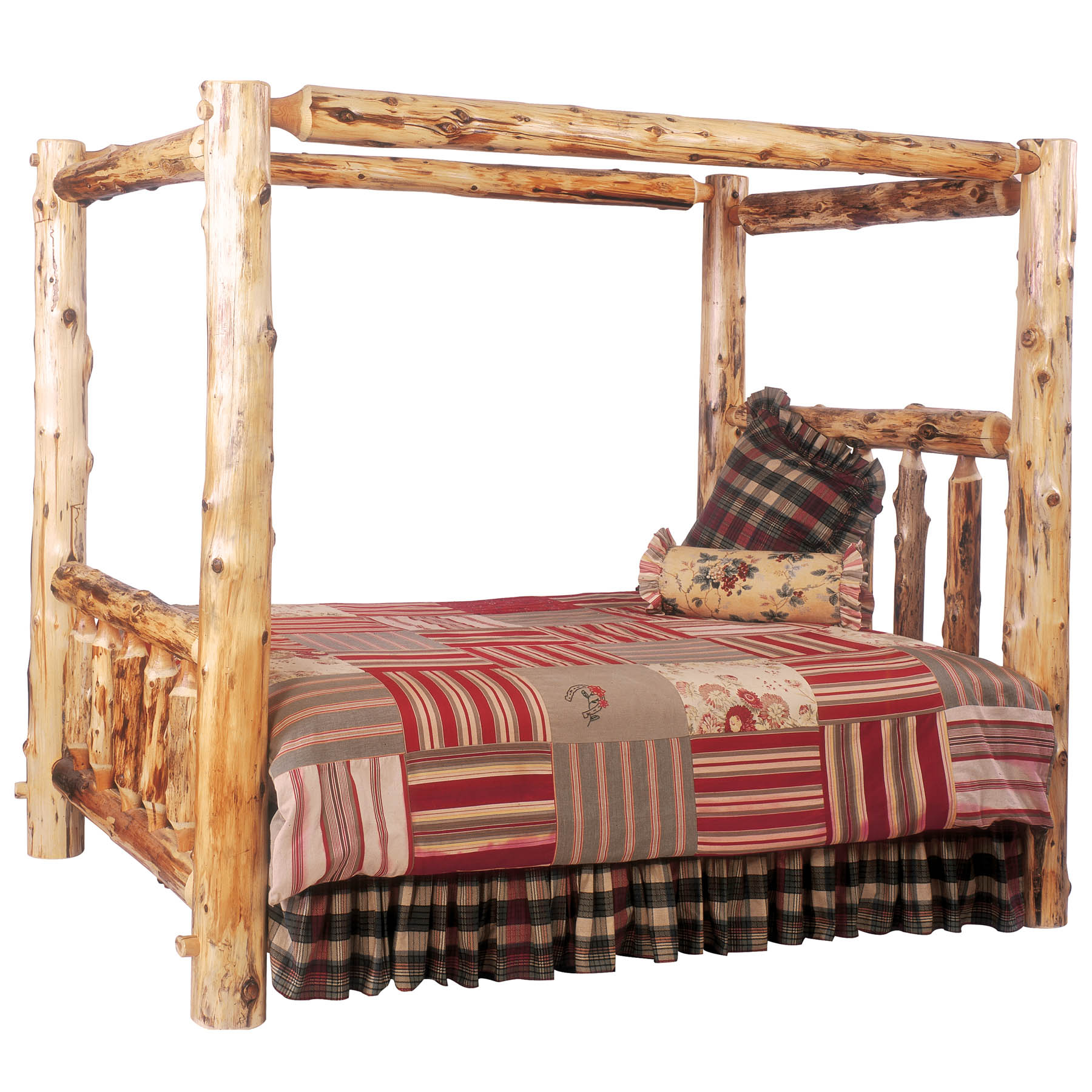 Traditional Cedar Log Panel Customizable Bedroom Set