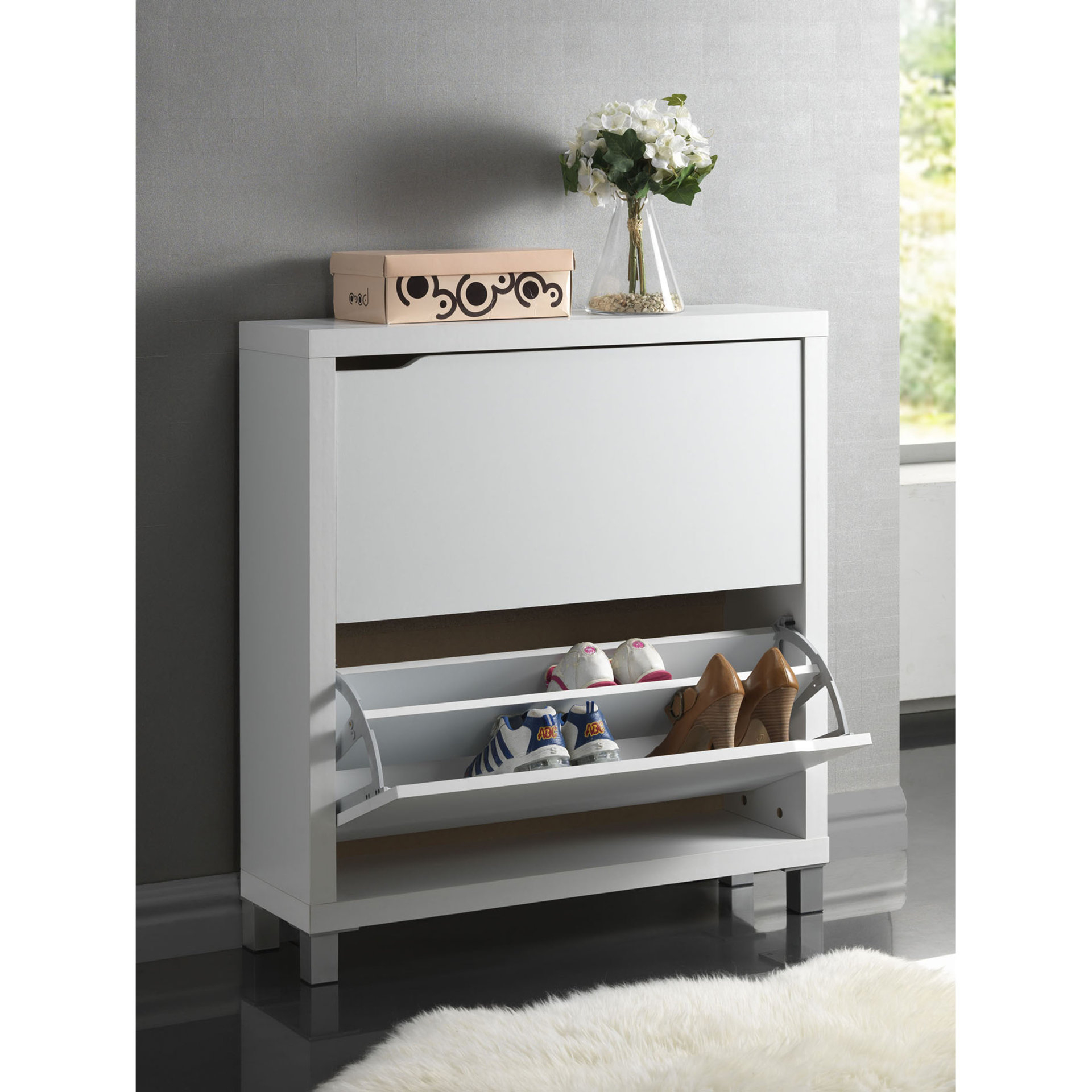 Baxton Studio Simms Modern Shoe Cabinet