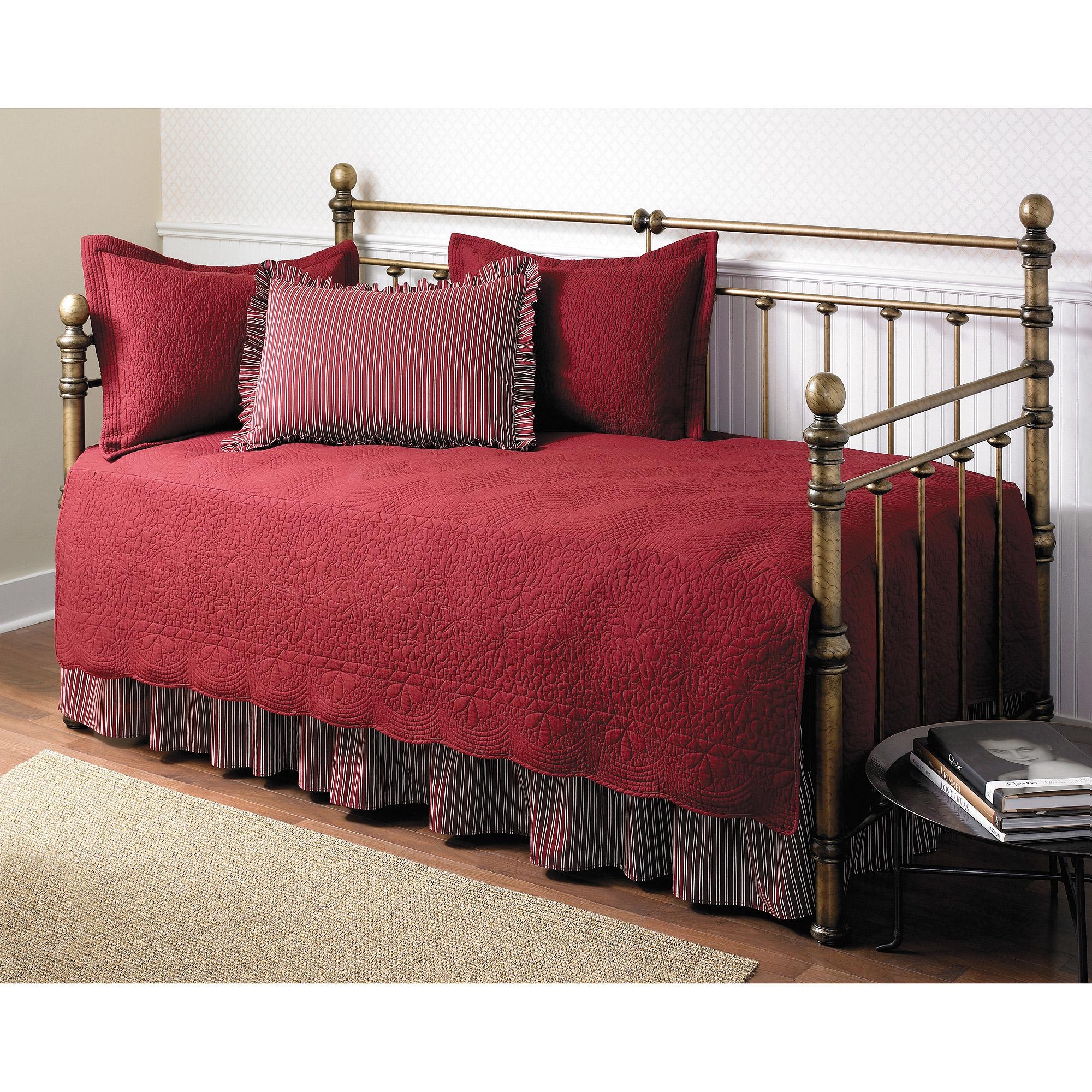 Daybed 5 Piece Twin Trellis Quilt Set