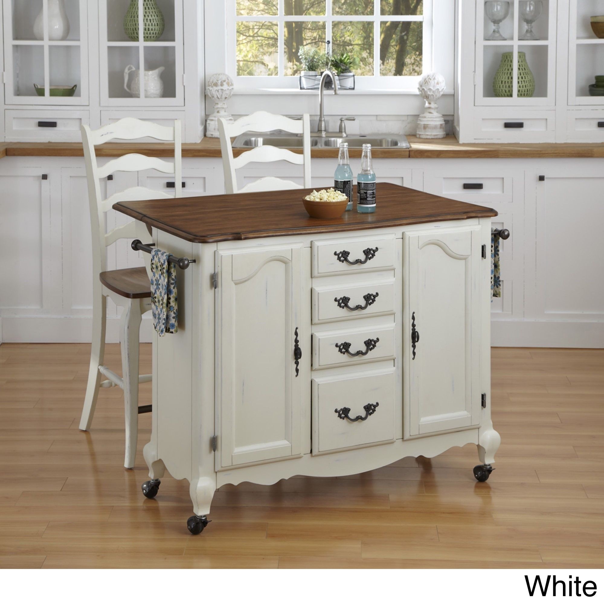 French Countryside 3 Piece Kitchen Island Set