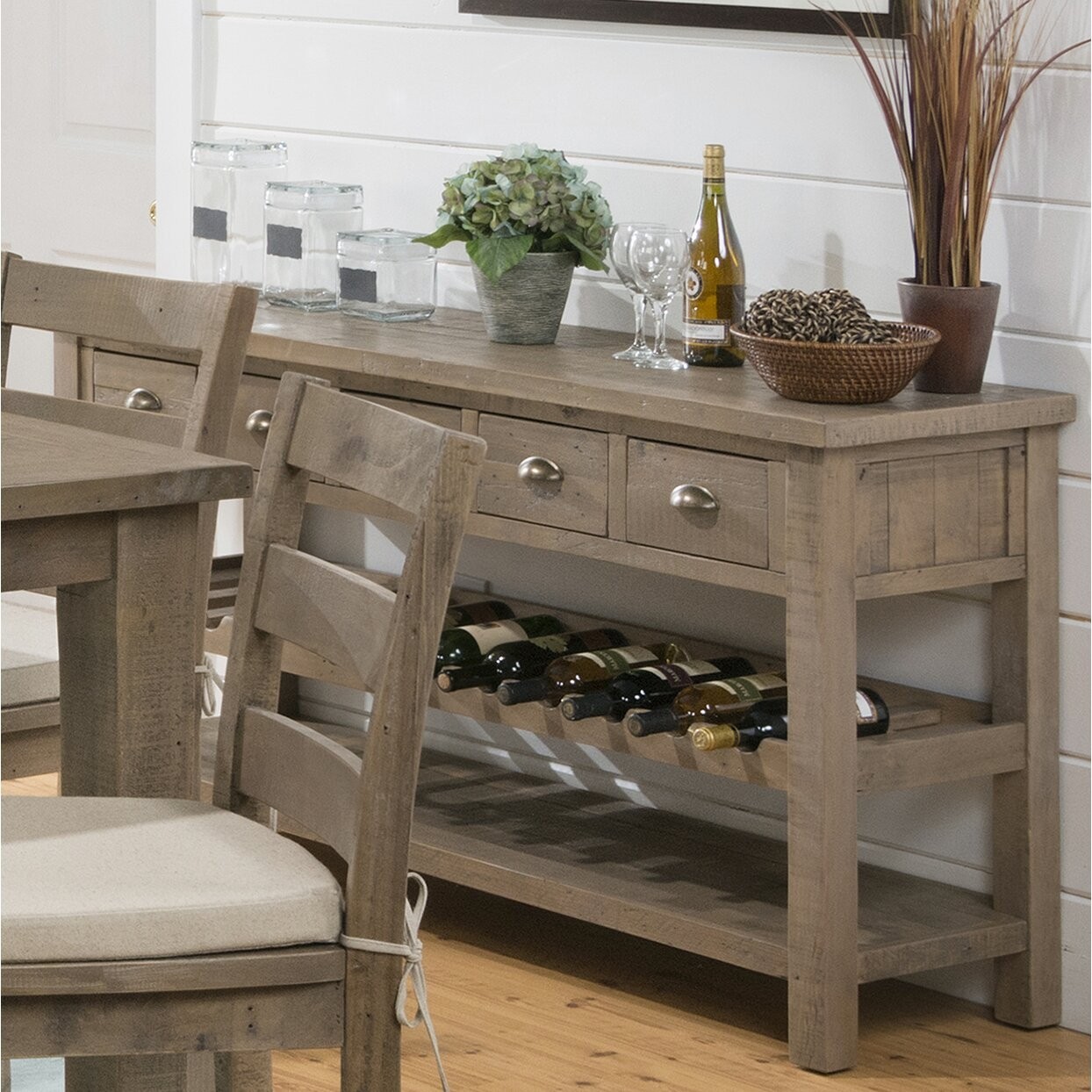 Slater Mill 12 Bottle Tabletop Wine Rack Sideboard