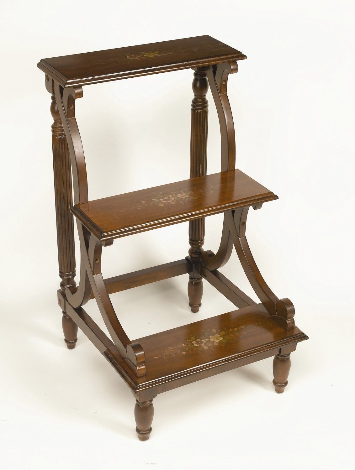 3-Step Wood Library Step Stool