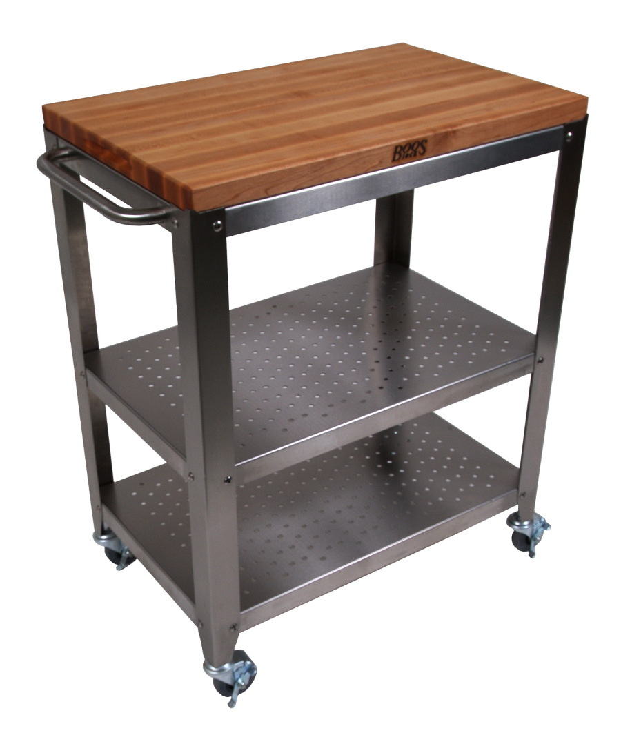 Cucina Americana Kitchen Cart with Butcher Block Top