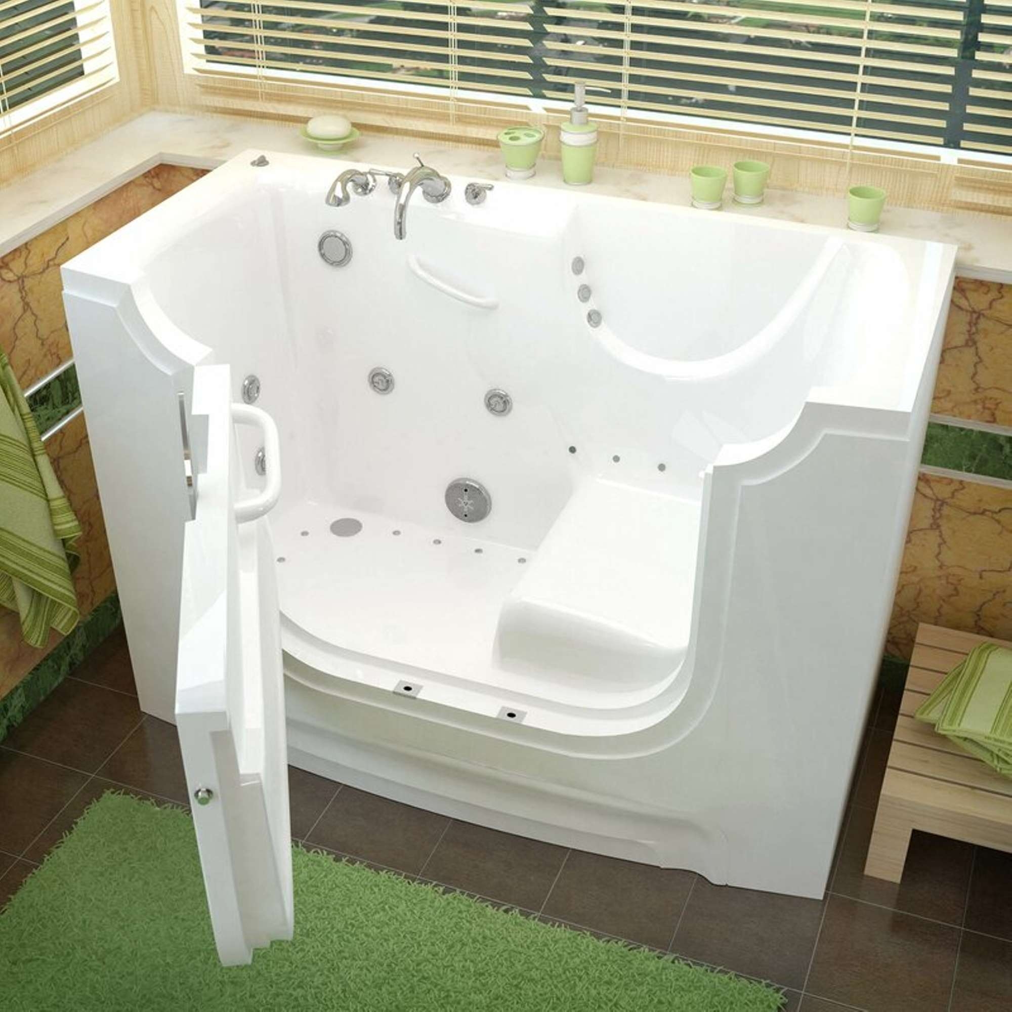 HandiTub 60" x 30" Whirlpool Jetted Wheelchair Accessible Bathtub