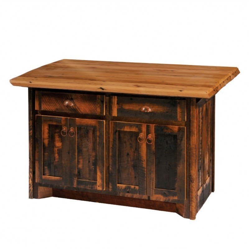 Reclaimed Barnwood Kitchen Island