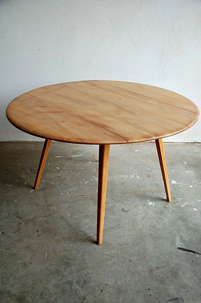 Round dining table designed by lucien ercolini britain round drop