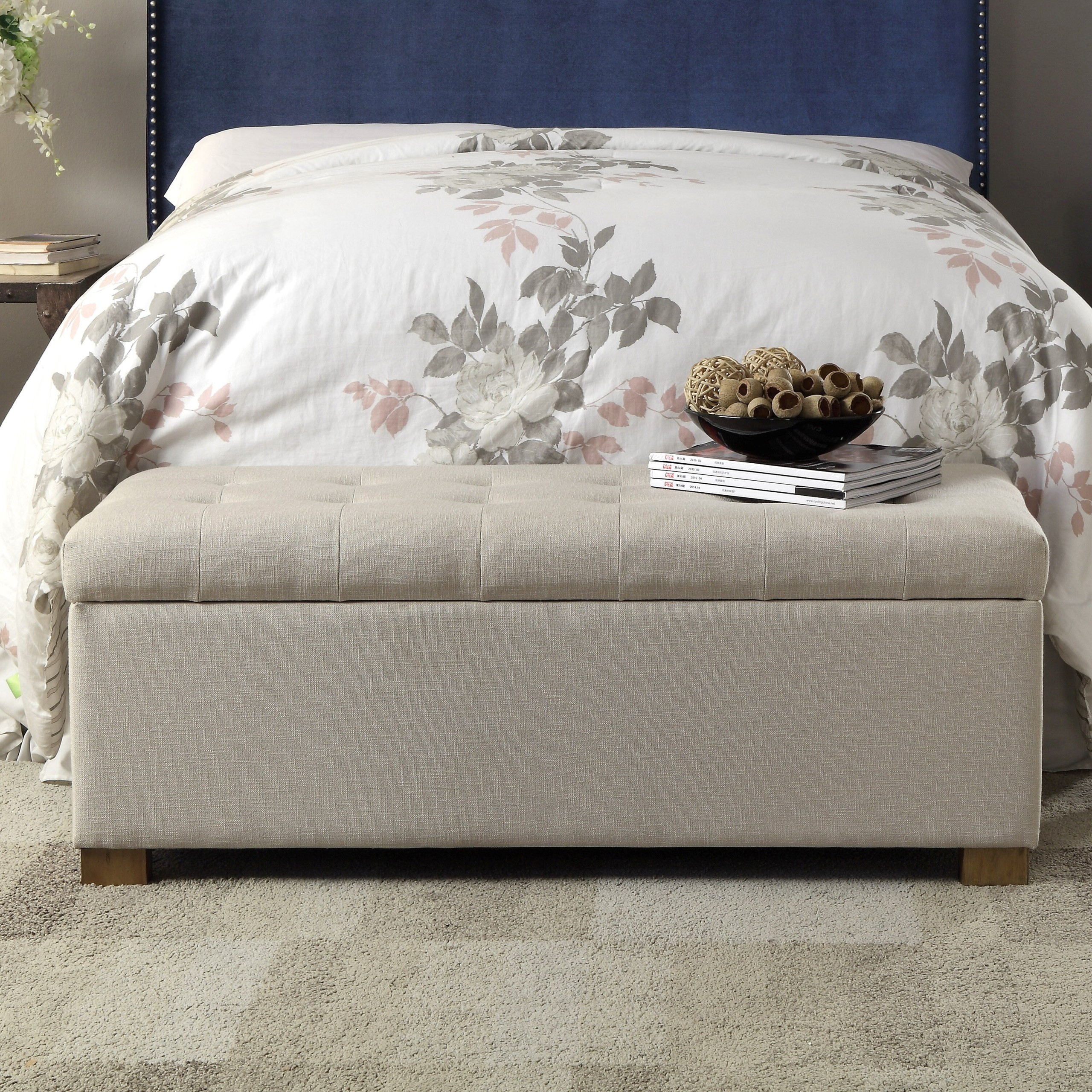Wood Storage Bedroom Bench