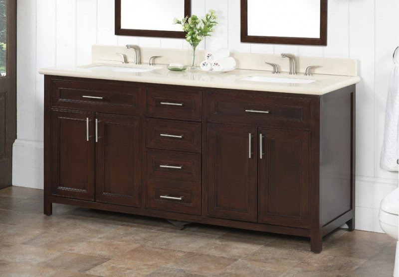 72" Double Bathroom Vanity Set