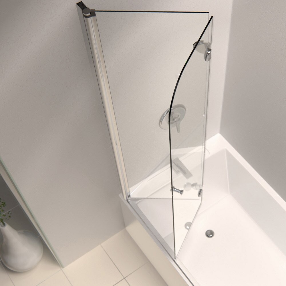 AquaFold 58" x 60" Pivot Hinged Tub Door with Hardware