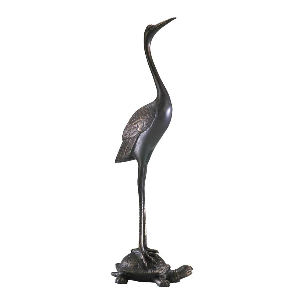 Crane and Turtle Cast Iron Turtle Door Stop