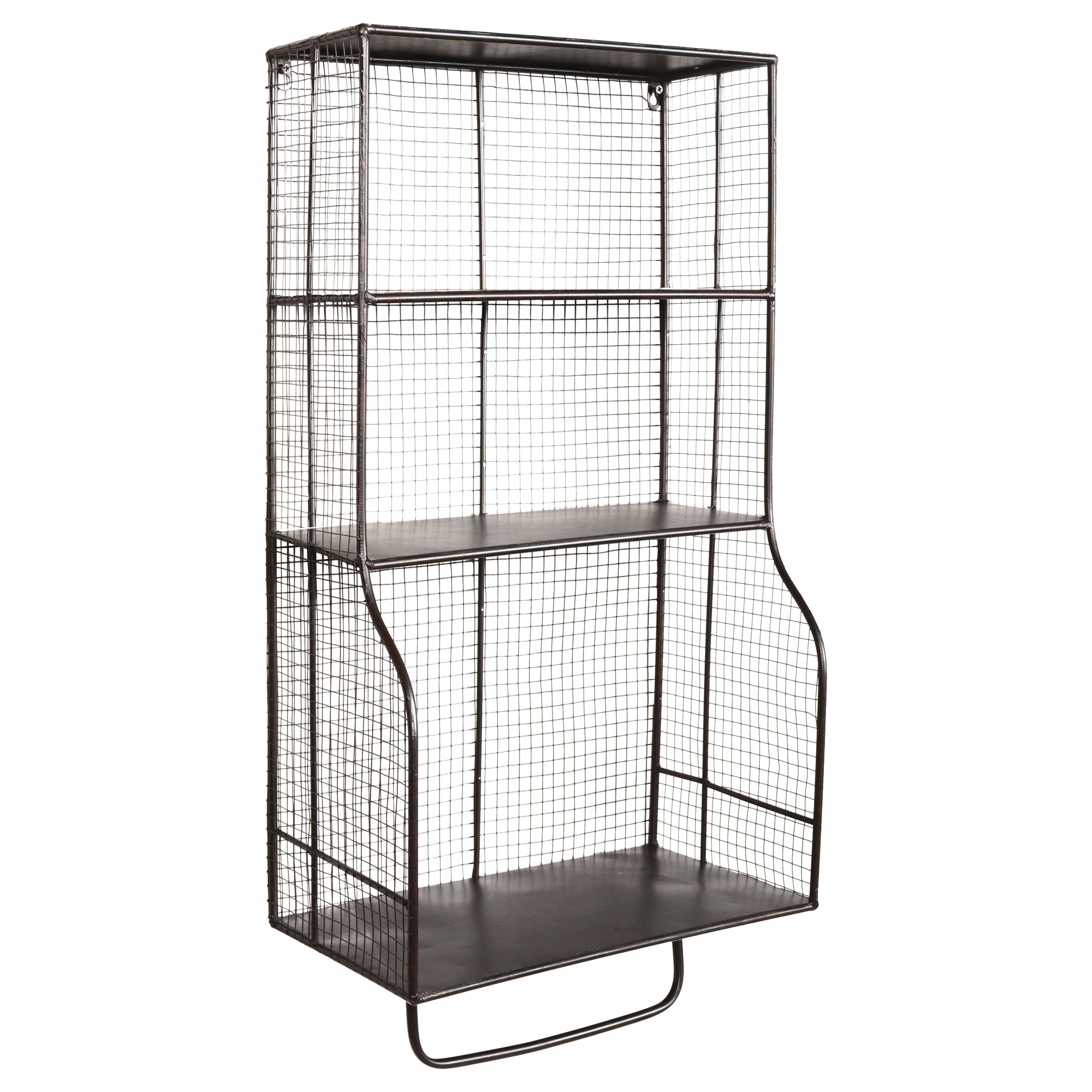 Distressed Wall Storage Organizer