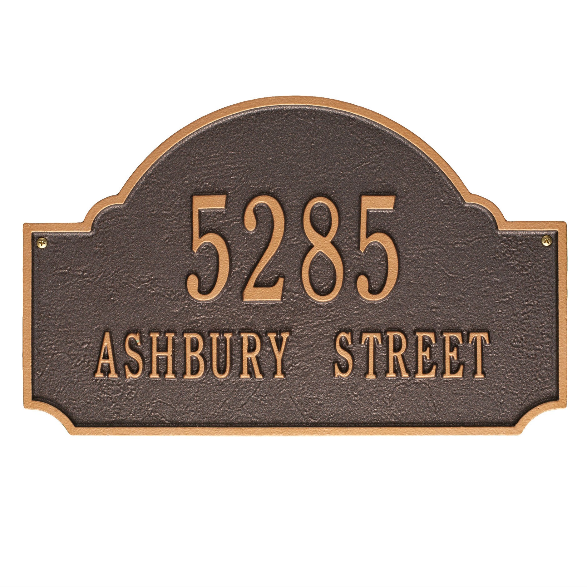 Fitzwilliams Wall 2 Line Arch Address Plaque