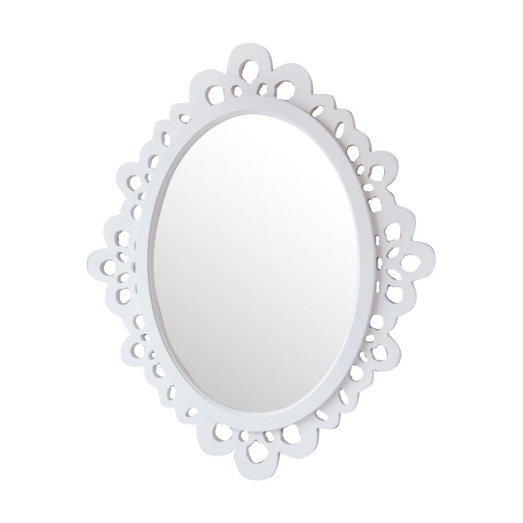 Wood Lace Wall Mirror