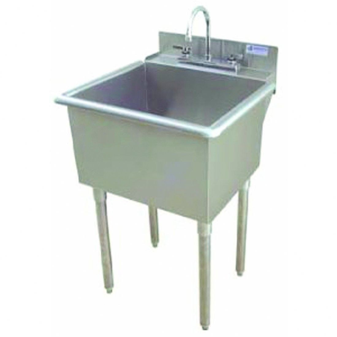 24" x 24" Single Utility Sink with Drain Faucet
