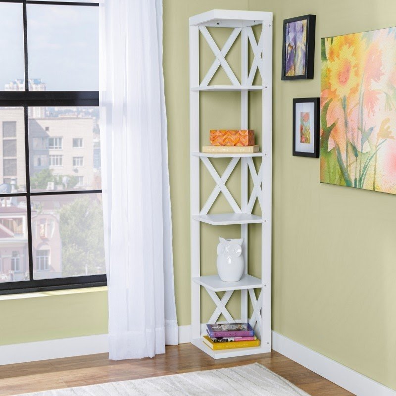 65'' Corner Bookcase