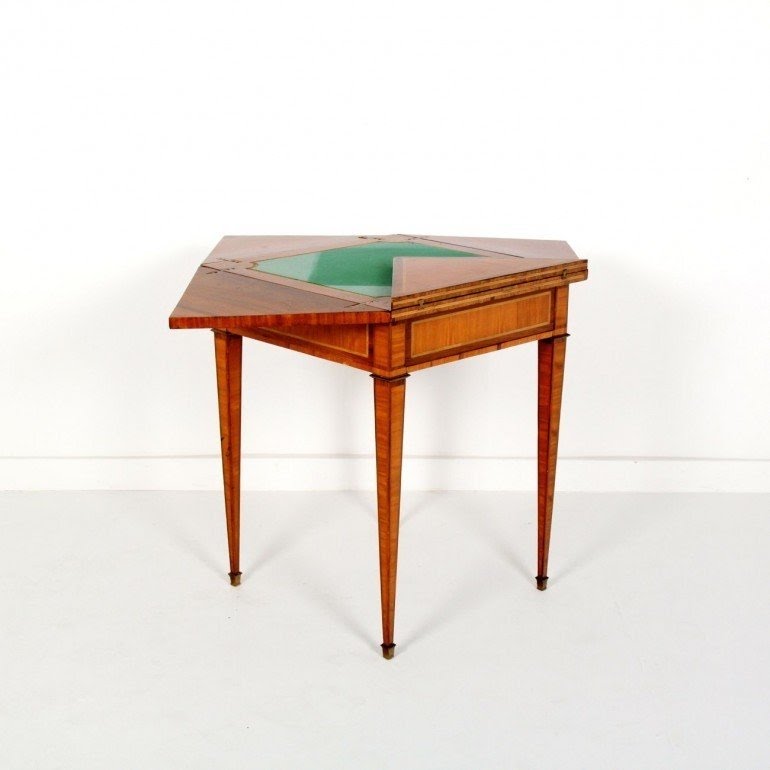 Antique french games table in rare envelope design fc 245