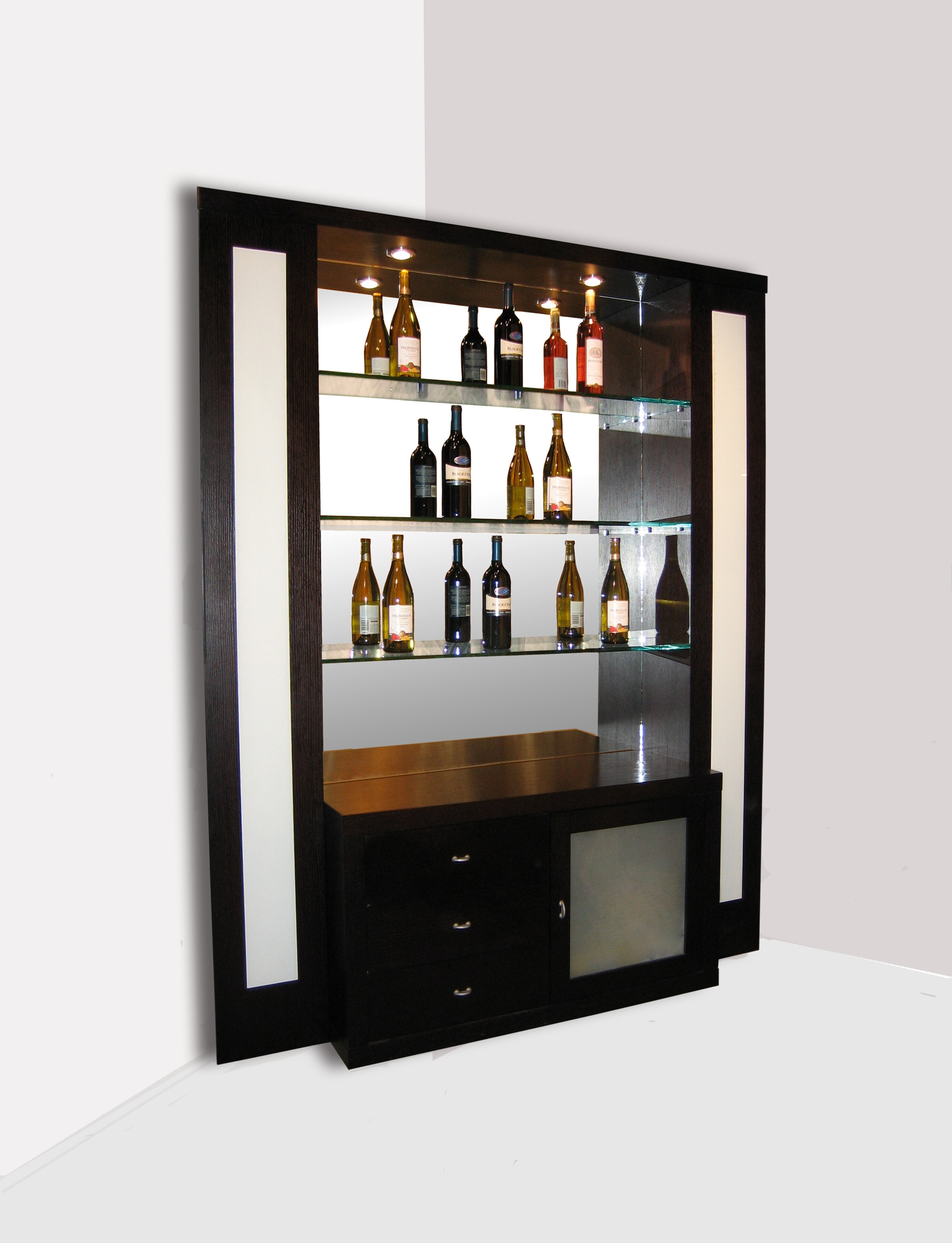 Elite Corner Back Bar with Wine Storage