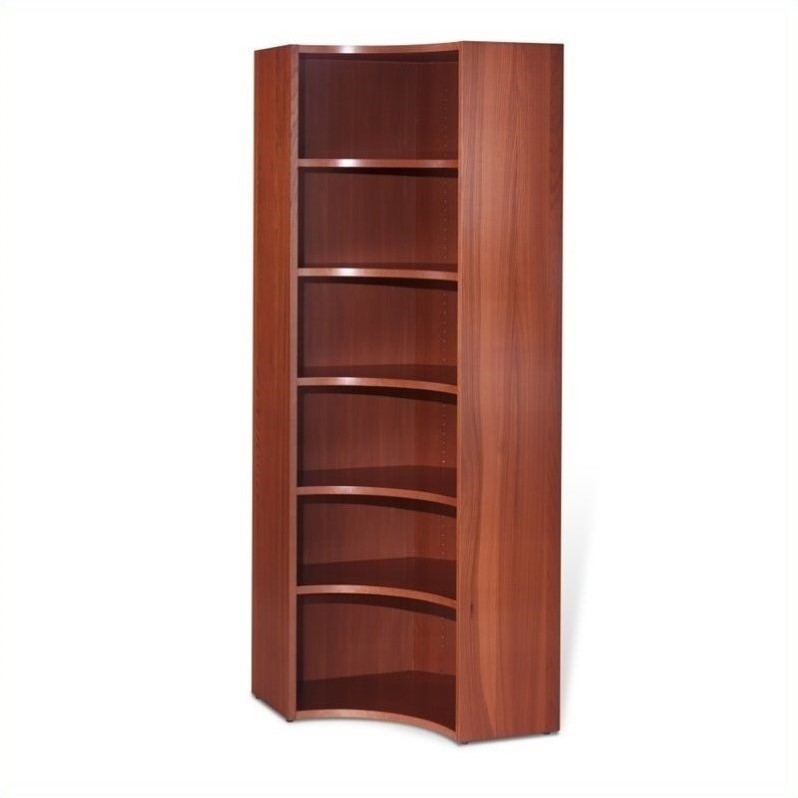 Inside Corner Wood Bookcase