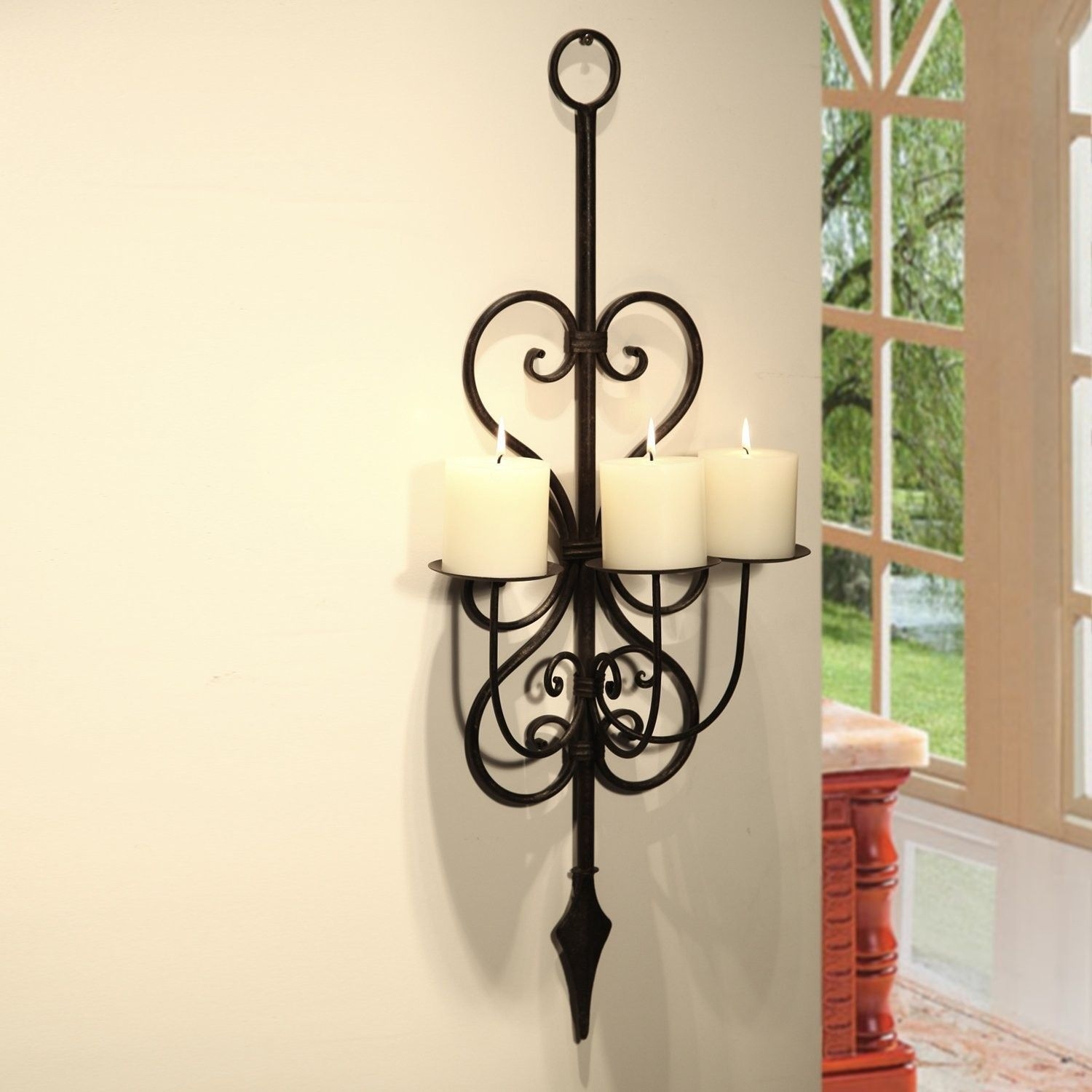 Iron Wall Sconce Candle Holder