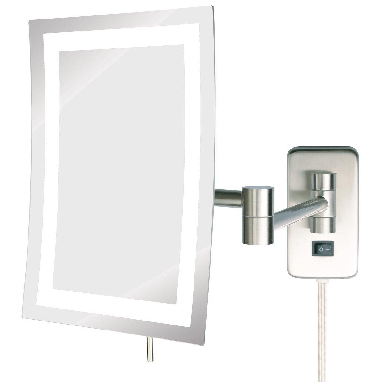 LED Lighted Wall Mount Rectangular Makeup Mirror
