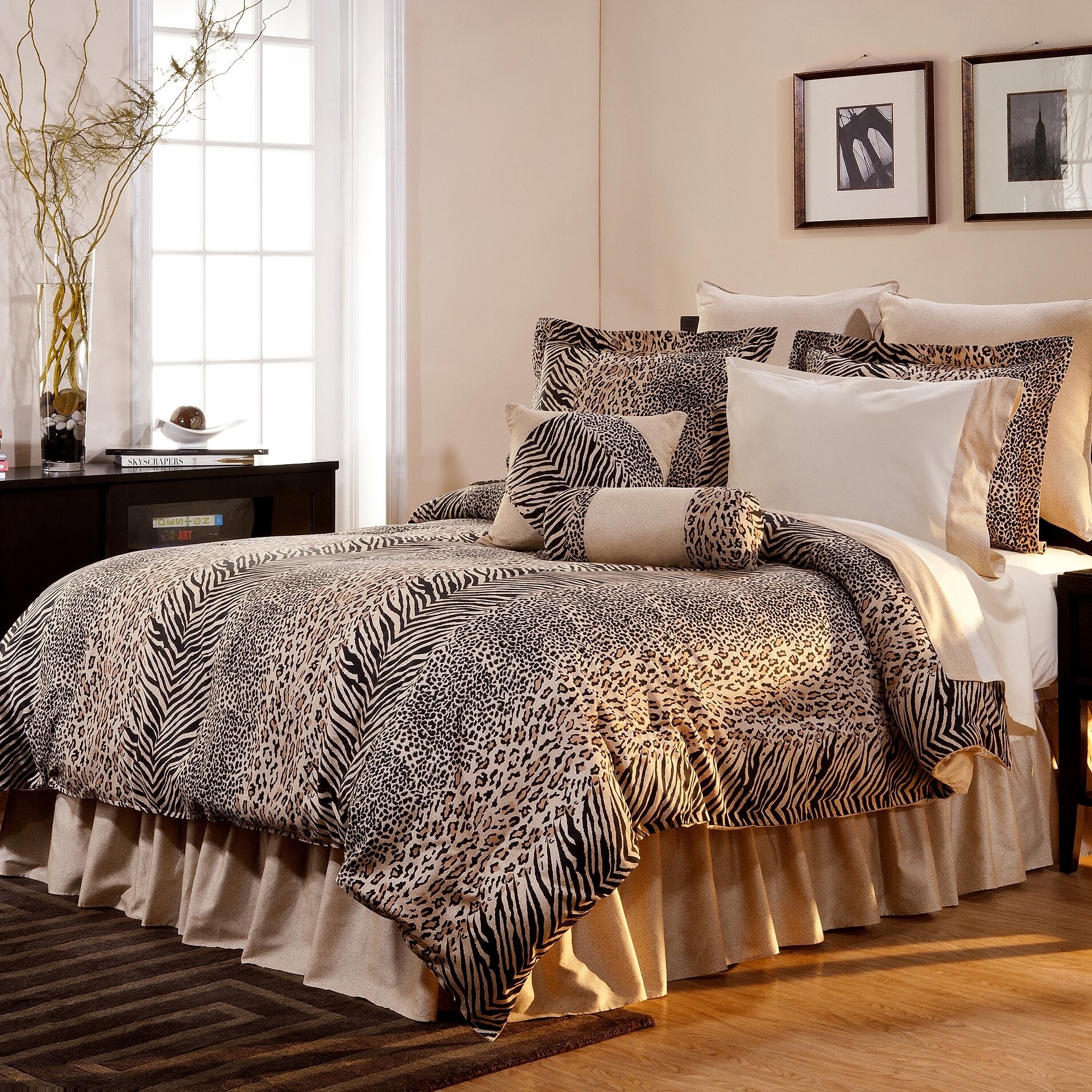 Luxury 12 Piece Animal Print Comforter Set