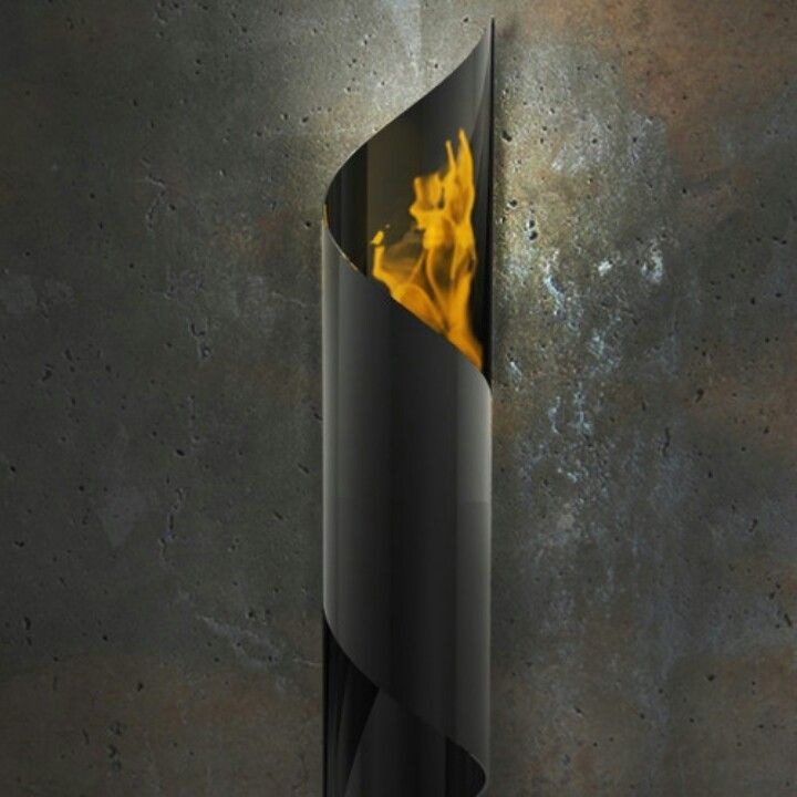 Nuvo Wall Mounted Steel Bio Ethanol Outdoor Fireplace