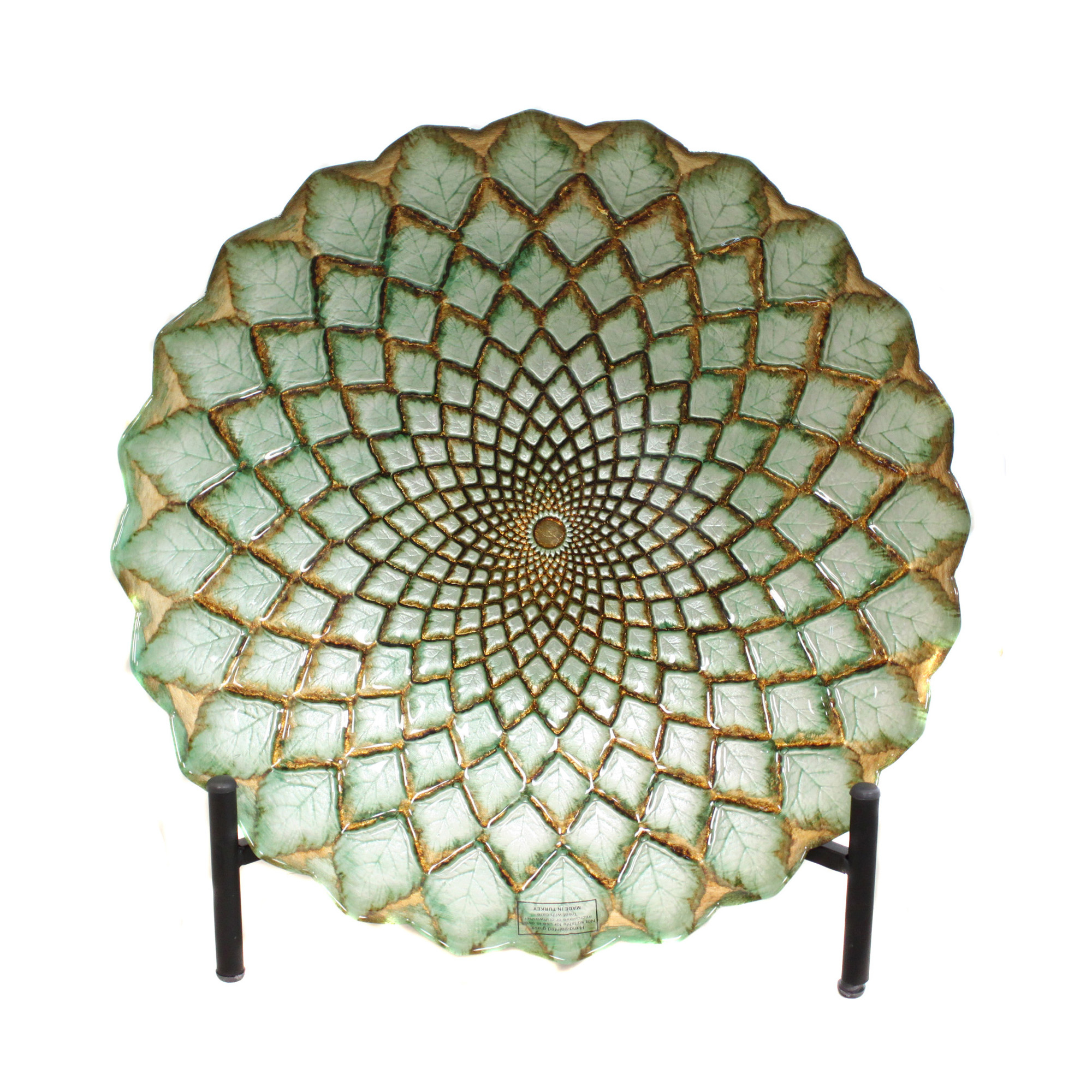 Casa Cortes Hand-Painted Artisan Glass Decorative Plate
